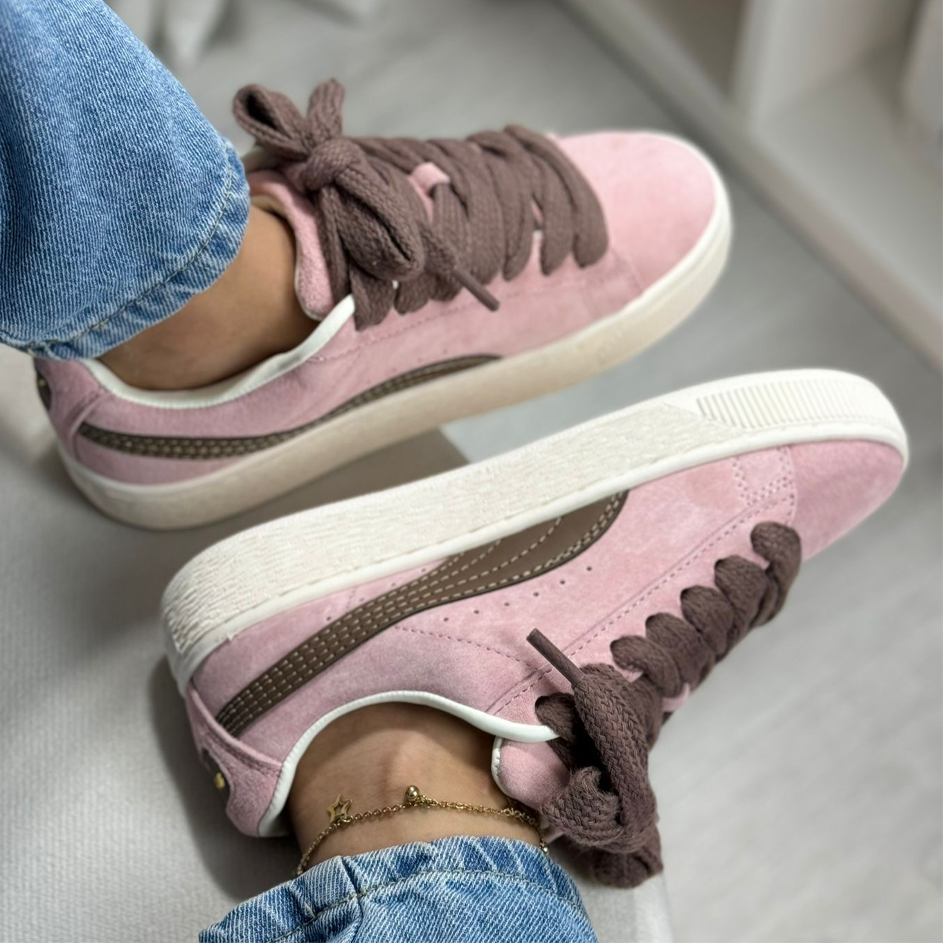 Puma seude XL “Pink/Brown”