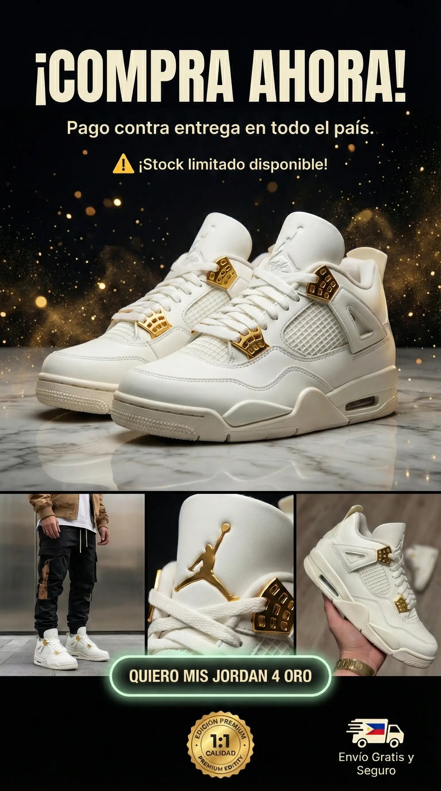 Air Jordan 4 Retro 'White Gold' – TENISÍ