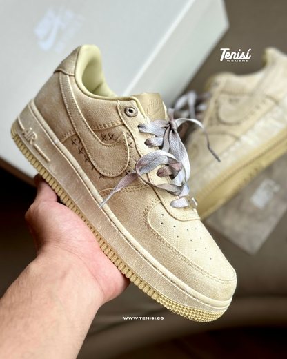 NIKE AIR FORCE 1 LOW NAI-KE TAN CANVAS