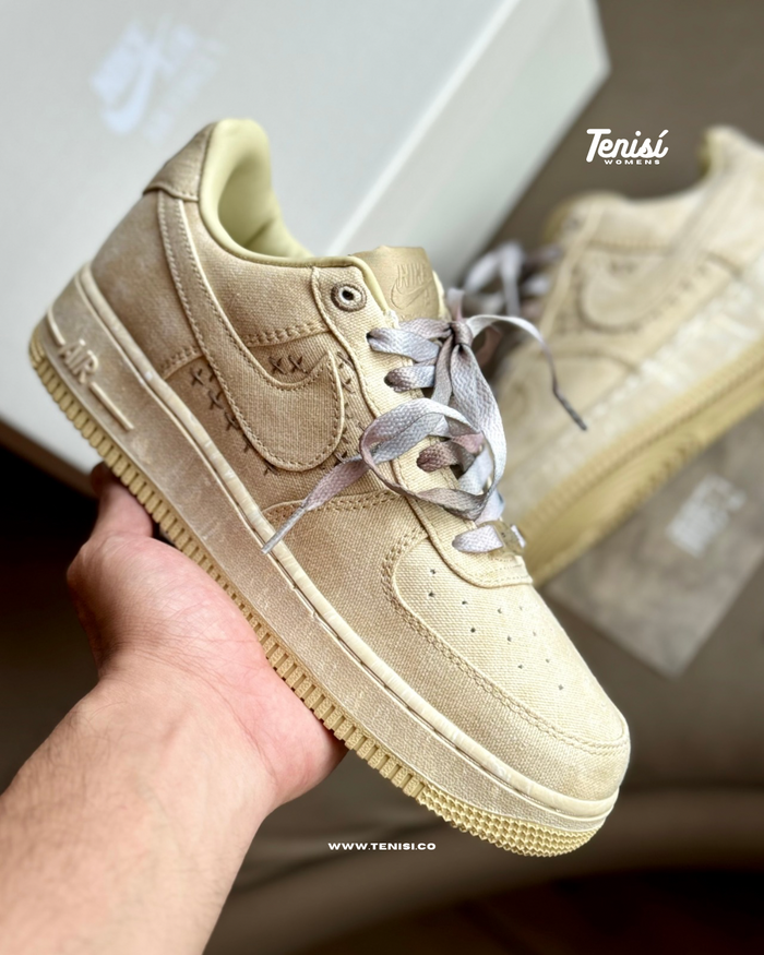 NIKE AIR FORCE 1 LOW NAI-KE TAN CANVAS look 5