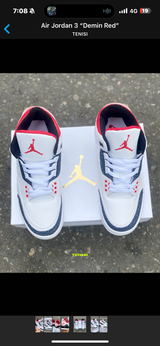 Air Jordan 3 “Demin Red” vista 5