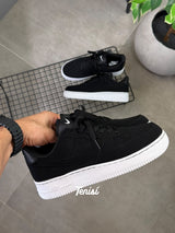 Nike Air Force 1 Black White vista 3