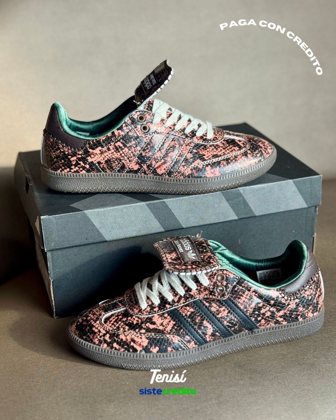 Adidas Samba Python x Wales Bonner textura serpiente
