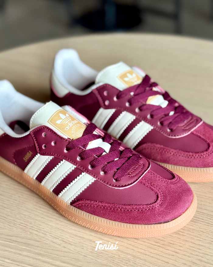 adidas Samba “Rossete” (Vinotinto) look 1