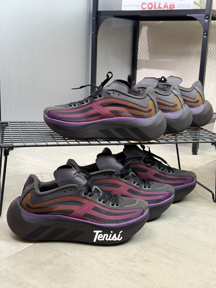 adidas Superboost Purple Brown look 2
