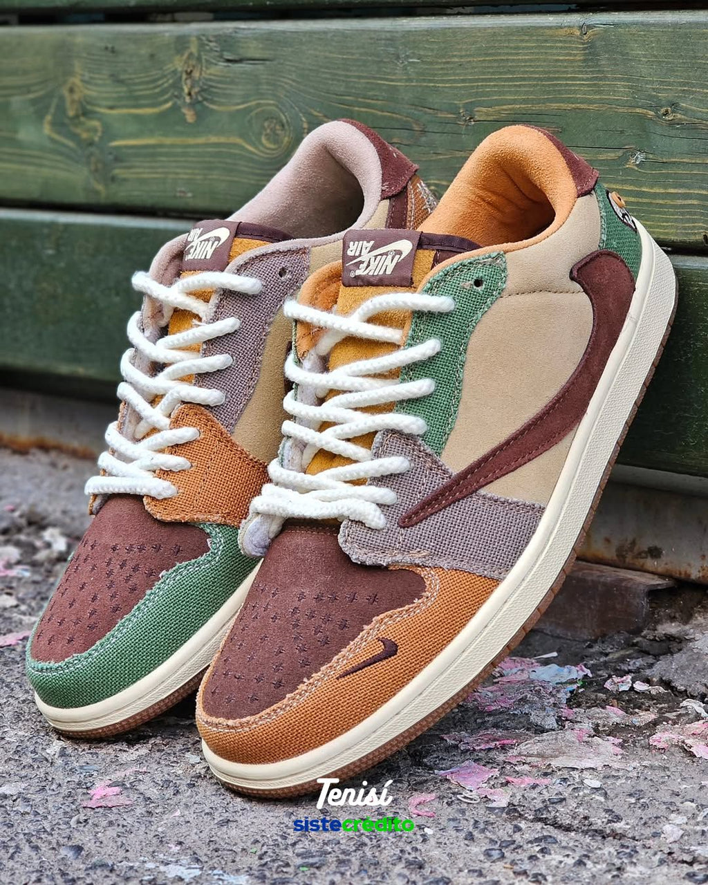 Air Jordan 1 Low Voodoo vista lateral con pago contra entrega
