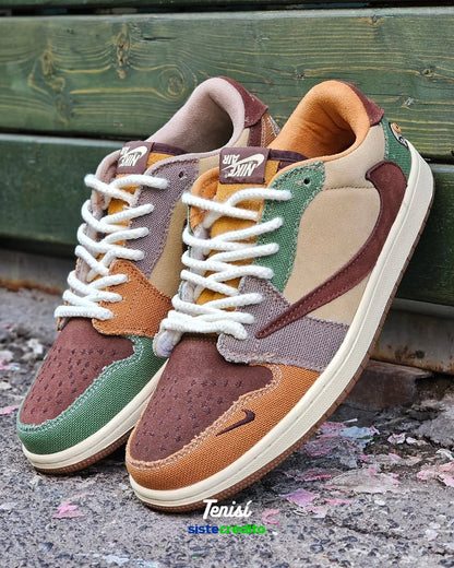 Air Jordan 1 Low Voodoo vista lateral con pago contra entrega
