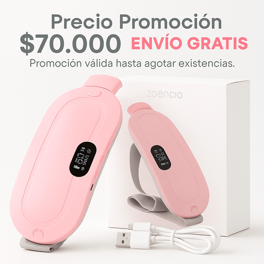 Adiós al Dolor Menstrual | Cinturón Masajeador con Calor Relajante