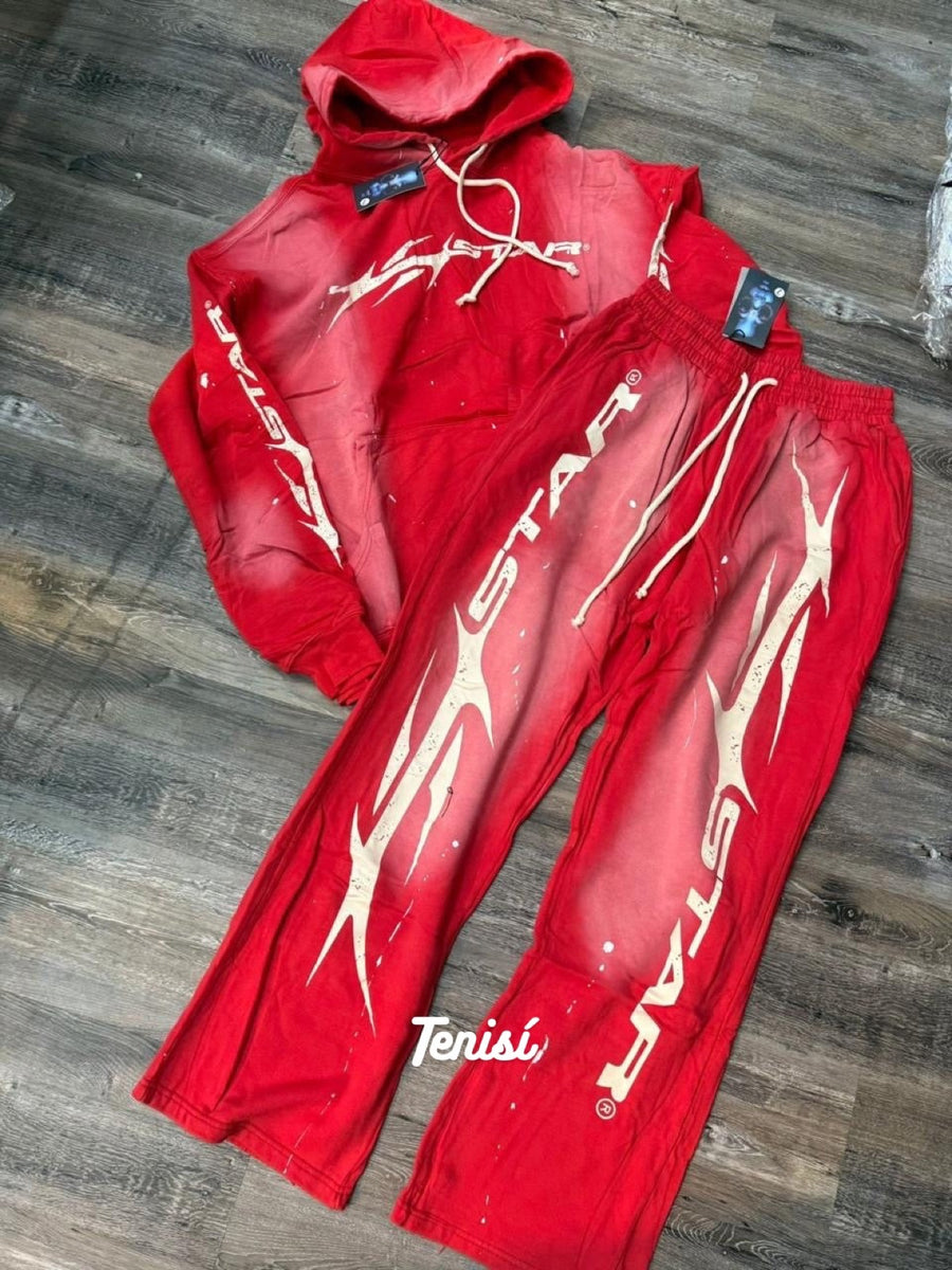 Hellstar Sports Hoodie y Sweatpants “Rojo” — pago contra entrega en Colombia