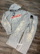 Hellstar Tour Hoodie y Sweatpants “Gris” vista 1