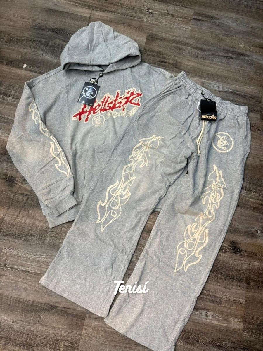 Hellstar Tour Hoodie y Sweatpants “Gris” — pago contra entrega en Colombia