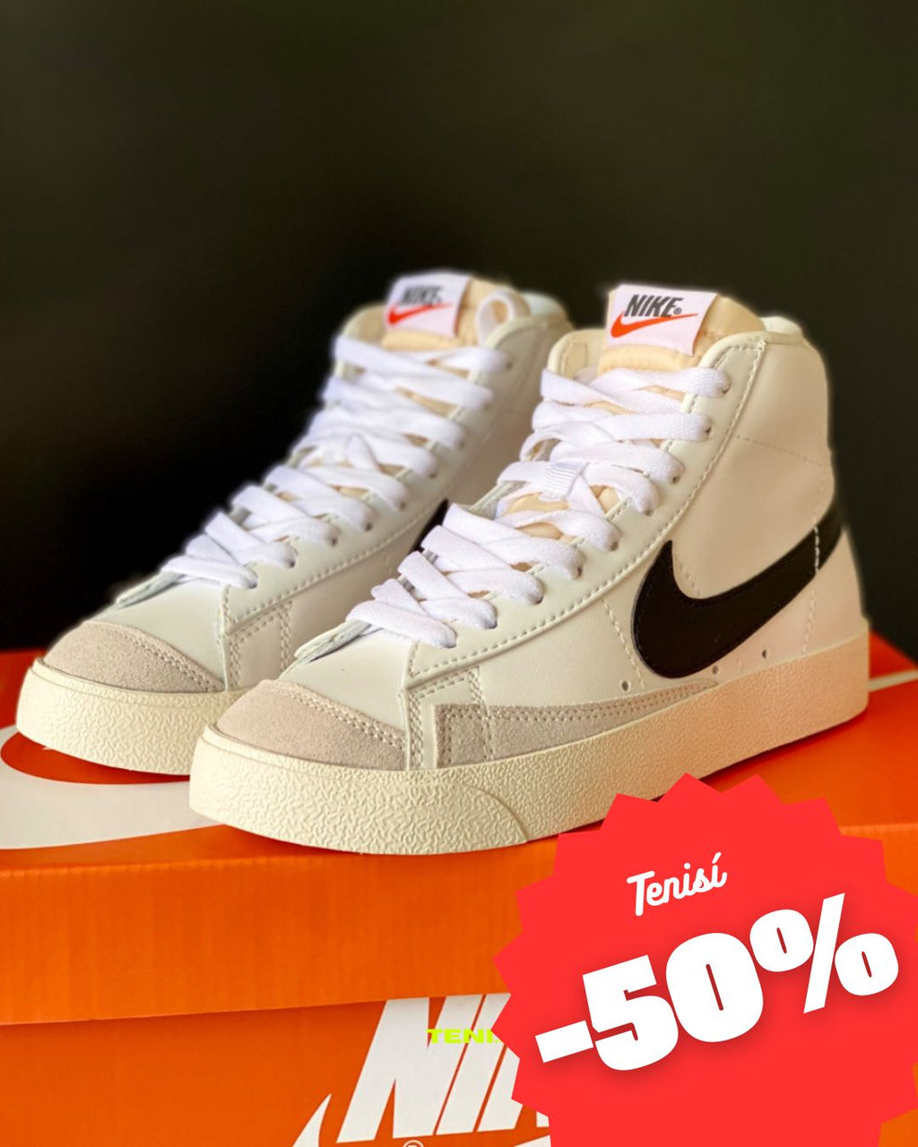 Tenis Nike Blazer premium en color blanco

