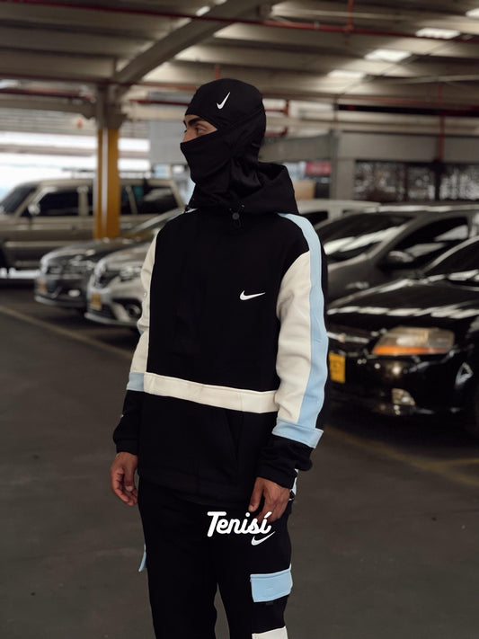 Nike Sportswear Color-Block Fleece Hoodie y Pants negro foto 1 para hombre en Colombia - pago contra entrega TENISI