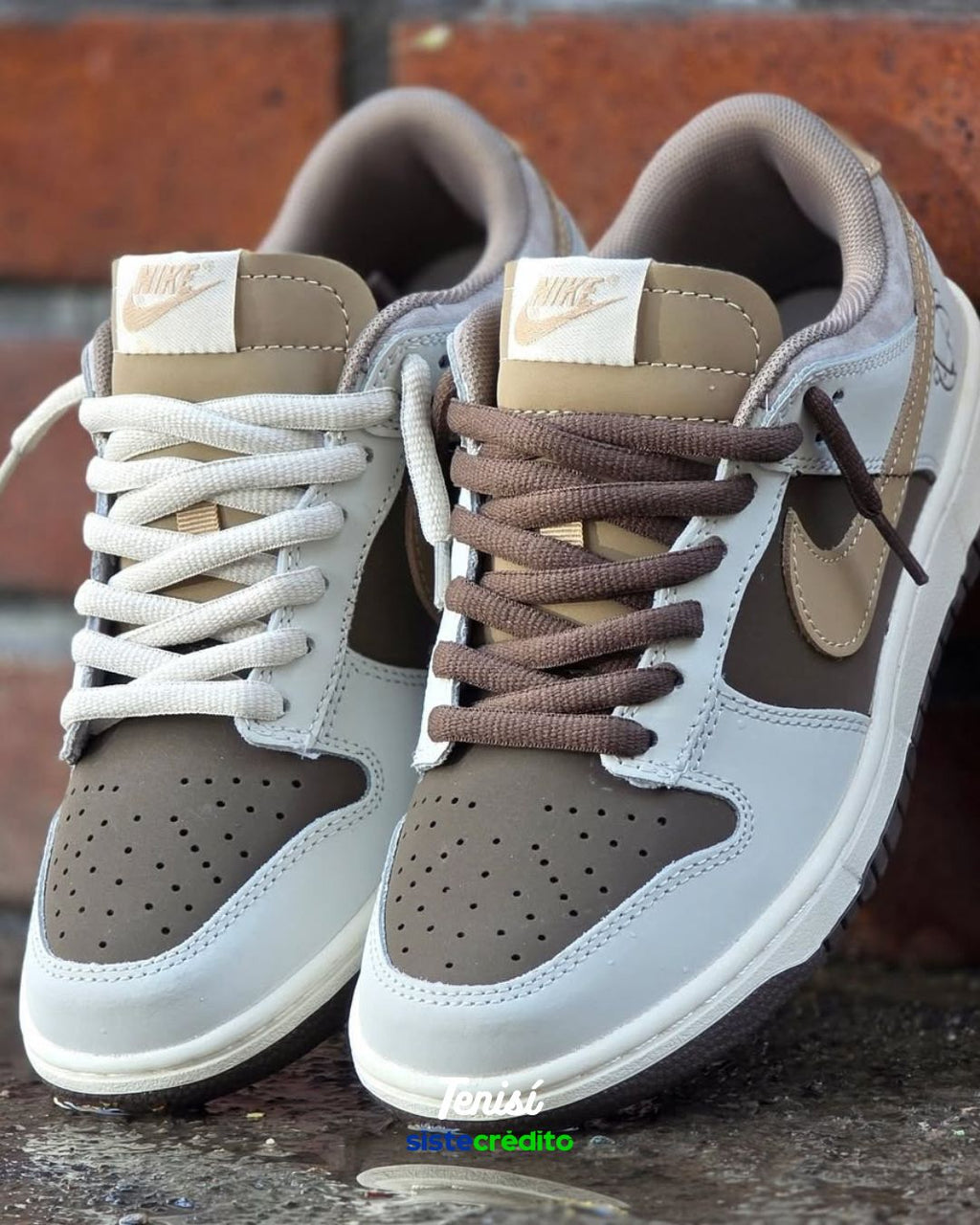 "Nike Dunk Osito edición especial con textura peluche"