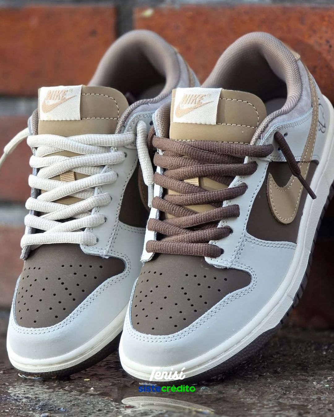 "Nike Dunk Osito edición especial con textura peluche"