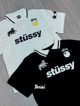 Stüssy Polo Clásica “Blanco / Negro” vista 1