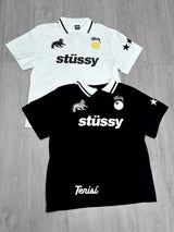 Stüssy Polo Clásica “Blanco / Negro” vista 2