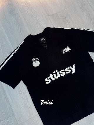 Stüssy Polo Tejida “Blanco / Negro”