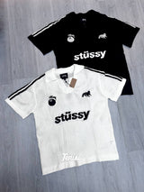 Stüssy Polo Tejida “Blanco / Negro” vista 2