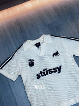 Stüssy Polo Tejida “Blanco / Negro” vista 3