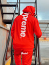 Supreme Big Logo Hooded Sweatshirt y Sweatpant “Rojo”