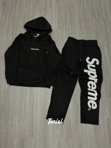 Supreme Big Logo Hooded Sweatshirt y Sweatpant “Negro” vista 2