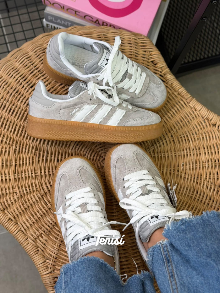 adidas Samba “Grey Suede” look 1