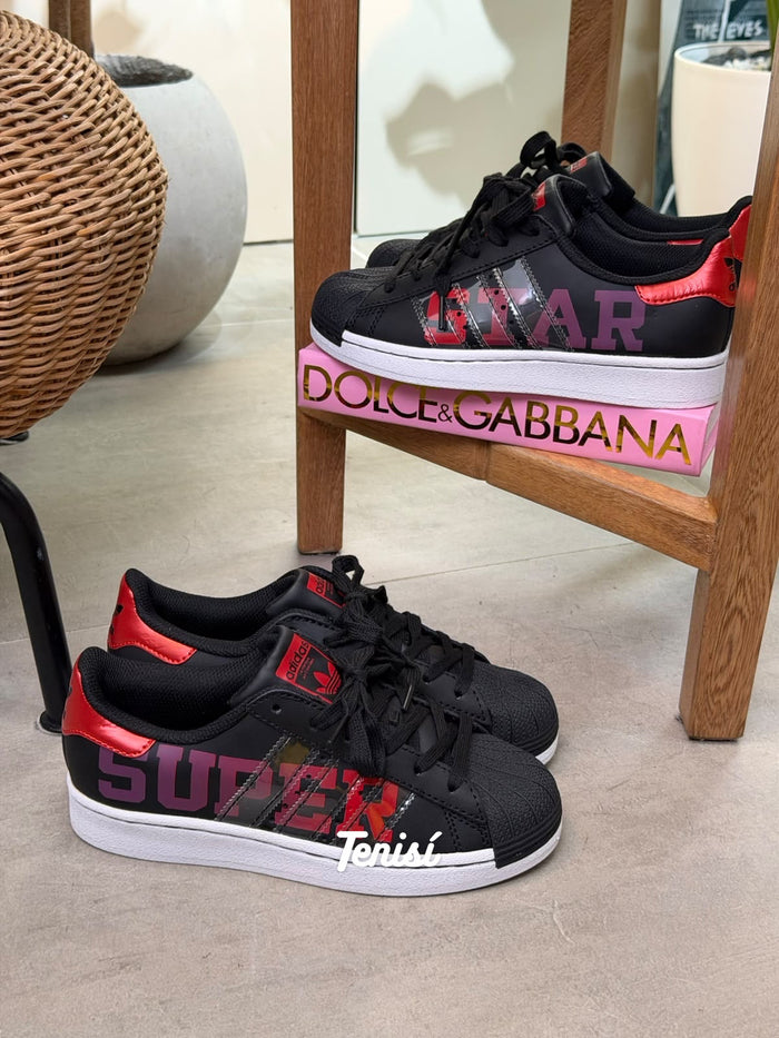 adidas Superstar “Super Star Red” look 1