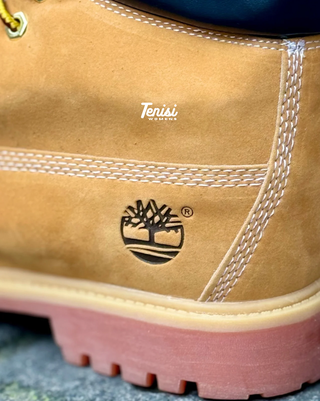 Botas Timberland Premium color trigo vista trasera